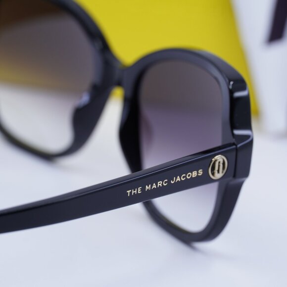 Marc Jacobs MARC 555/S 0807 9O Cat Eye Sunglasses - Black\Gray Gradient - Picture 6 of 10